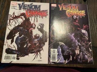 Venom Vs Carnage 1 & 3.  First Pat Mulligan (becomes Toxin),  First Toxin Cover