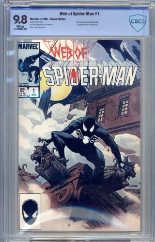 Web Of Spider - Man 1 Cbcs 9.  8 Charles Vess Cover Alien Symbiote 1st Vulturions