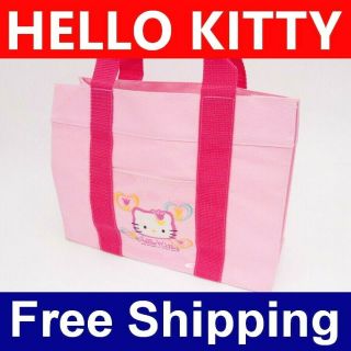 [near Unused] 2001 Very Rare Hello Kitty Pink - Color Tote Bag From Japan 351
