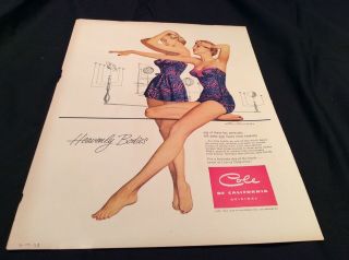 Cole Swimsuit Swimwear Advertising 1950’s Vintage Print Ad Retro
