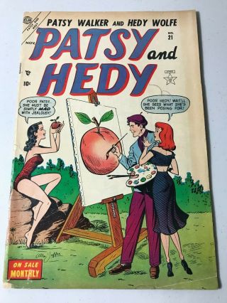 Patsy And Hedy 21 Comic Book (atlas,  1953) 5.  0 Vg/fn,