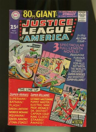 Justice League Of America 39 Vg/fn 5.  0 1 Book Dc Flash Batman 80 - Page Giant