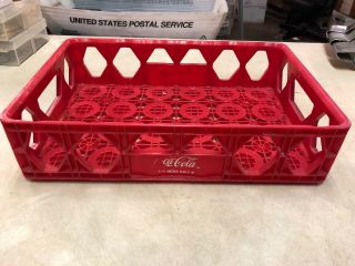 Vintage Plastic Coca Cola 18 1/2”x12 1/2” 24 Can Or Bottle Crate 2