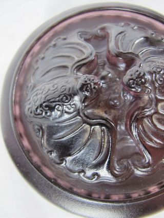 China Taiwan Amethyst Glass Art Tittot Museum Rare Paperweight Bats LE 1999 yqz 8