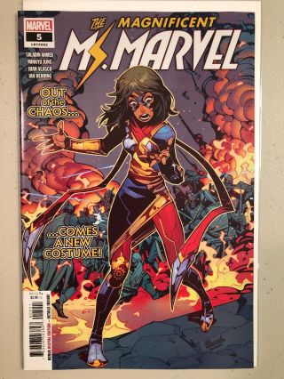 Magnificent Ms.  Marvel 5 Costume Secret Wars 8 Homage Cover Nm
