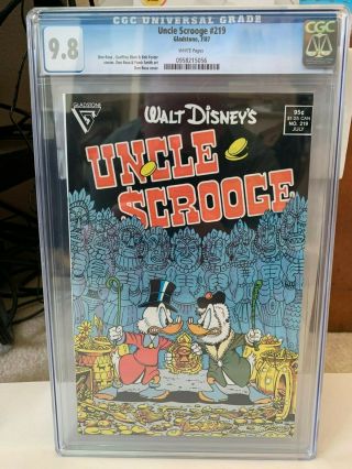 Uncle Scrooge 219 (1987) Cgc 9.  8 Nm/m First Don Rosa Duck Story Key Book