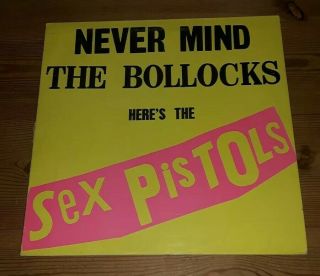 Sex Pistols Never Mind The Bollocks Vinyl Lp " Misprint " Virgin Records Oved136