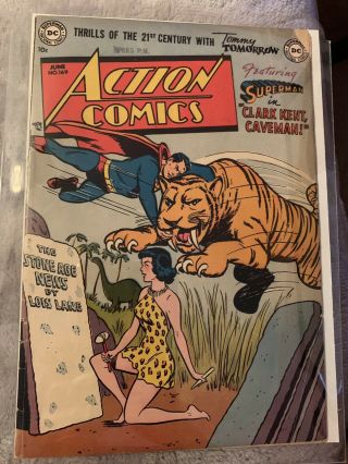 Action Comics 169,  Off White To White Pages,  Rare Saber Tooth Tiger Cover
