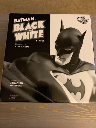 Dc Direct Batman Black And White Steve Rude Statue.  Perfect