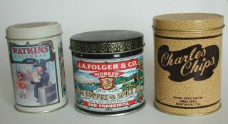 3) Small Collectable Tins - Watkin 