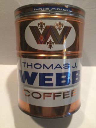 Thomas J.  Webb Metal Coffee Tin