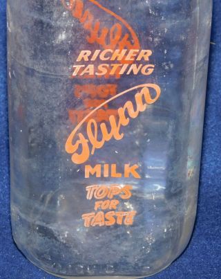 Flynn Dairy vintage glass quart milk bottle 4