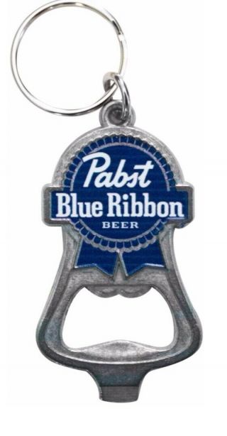 Pabst Blue Ribbon Brewery Pbr Beer Keychain Bottle Opener - Milwaukee Wisconsin