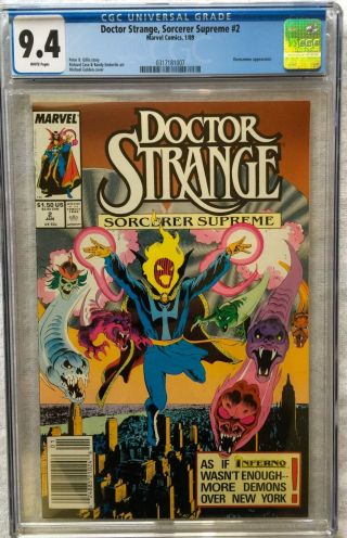Cgc 9.  4 Doctor Strange Sorcerer Supreme 2.  Dormammu.  Newsstand Edition.