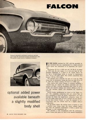 1961 Ford Falcon 2 - Page Car Preview Article / Ad