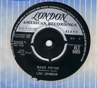 Scarce Northern - Lou Johnson - Magic Potion/reach Out For Me - Uk London