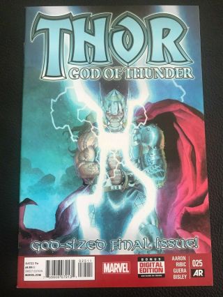 Thor God Of Thunder 25 Nm (2014) Reg Cover 1st Print Marvel Comics Jane Foster