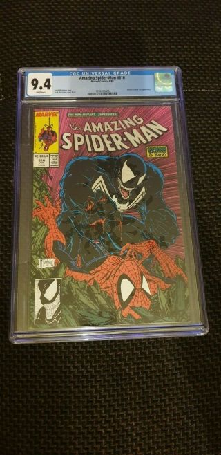 Spider - Man 316 Cgc 9.  4 White Pages,  Mc Farlane Venom Cover