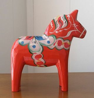 Dala Horse Figurine By Grannas A.  Olssons 5 1/2 "