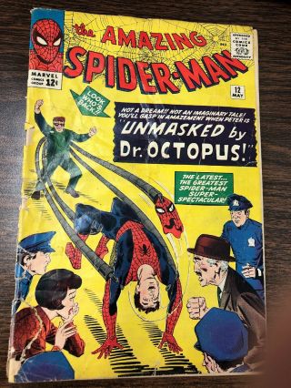 The Spider - Man 12 3rd Doctor Octopus Stan Lee Ditko 1964 Affordable