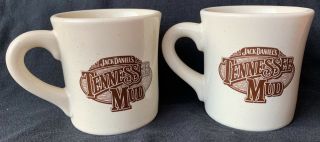Set Of 2 Jack Daniel’s Whiskey Tennessee Mud Logo Coffee Tea Mug Cup