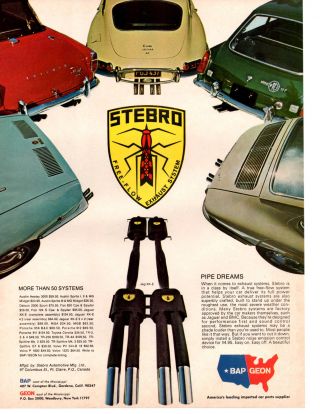 1969 Jaguar / Mg / Triumph / Porsche / Fiat Bap Geon Ad