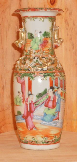 Antique 19th Century Chinese Canton Enamel Porcelain Famille Rose Vase C.  1880 2