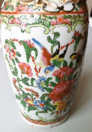 Antique 19th Century Chinese Canton Enamel Porcelain Famille Rose Vase C.  1880 6
