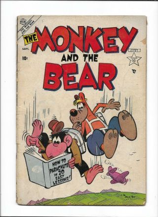 Monkey & The Bear 1 [1953 Gd] Parachuting Cover