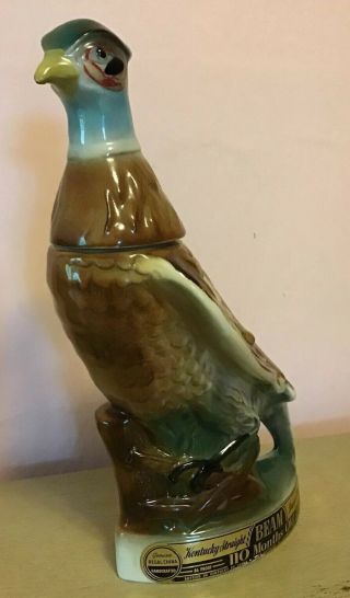 Vintage 1967 Jim Beam ' s Pheasant Bird Decanter Bottle Intricate Colors & Details 2