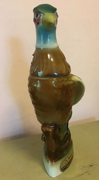Vintage 1967 Jim Beam ' s Pheasant Bird Decanter Bottle Intricate Colors & Details 3