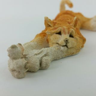 Rare Clawed Orange Tabby Cat Mini Figurine Ca04339 Country Artists A Breed Apart