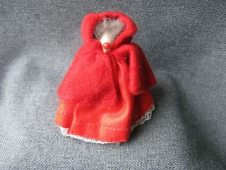 Vintage Fur Animals W Germany Mouse Red Riding Hood Label 37