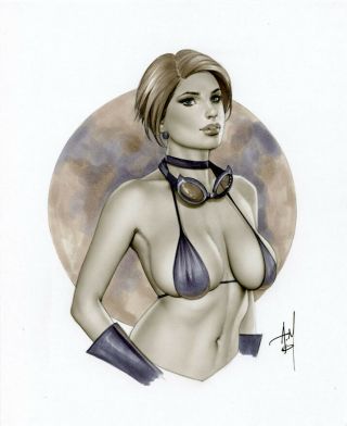 Catwoman Dw 408 Selina Kyle Pinup Girl Art By Alex Miranda