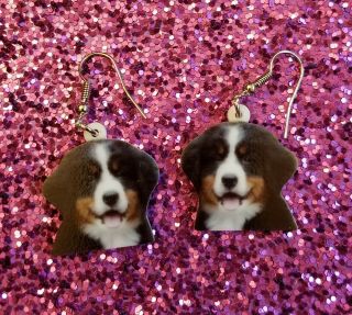 Bernese Mountain Dog Greater Swiss Fun Earrings Jewelry