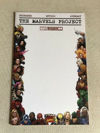 The Marvels Project 1 Nm/mt 9.  8 Blank Sketch Variant 70th Marvel Anniversary