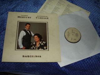 Freddie Mercury & Montserrat Caballe ‎– Barcelona - Rare Vinyl Lp Album 1988