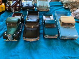 4 Vintage Die Cast Pick - Up Trucks; 1 Friction,  Maistro,  Saico,  China