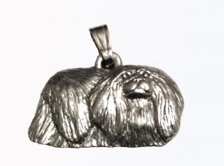 Pekingese Pendant Dog Harris Fine Pewter Made In Usa Jewelry