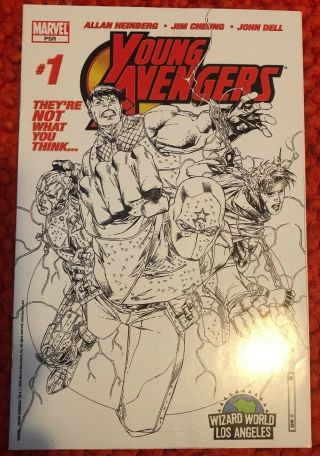 Young Avengers 1 Wizard World La Sketch Variant 1st Kate Bishop Hawkeye Vf/nm