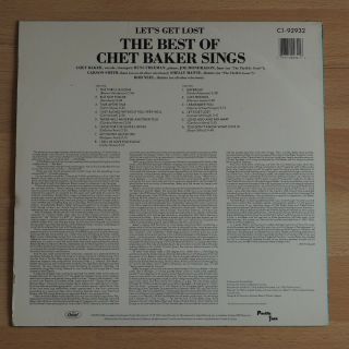 Let ' s Get Lost - The Best of Chet Baker Sings - 1989 Vinyl LP Pacific 2