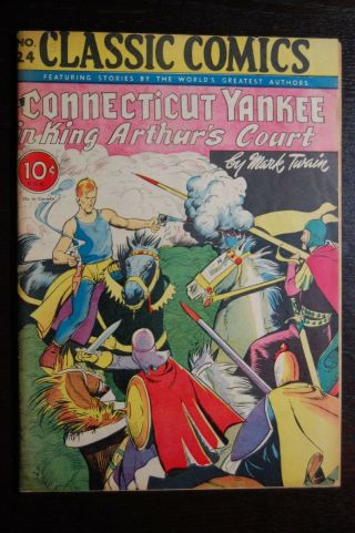 Classic Comics 24 A Connecticut Yankee 9/1945 Edition