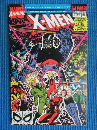 Uncanny X - Men Annual 14 - (vf/nm) - 1st Gambit (cameo),  Fantastic Four