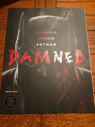Batman Damned 1 Uncensored 1st Print Dc Black Label Joker Harley Quinn Key
