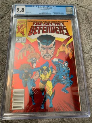 The Secret Defenders 1 1993 Cgc 9.  8 Red Foil Cover 1st Secret Defenders Marvel