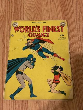 Worlds Finest Comics 41 Batman Superman Robin Green Arrow