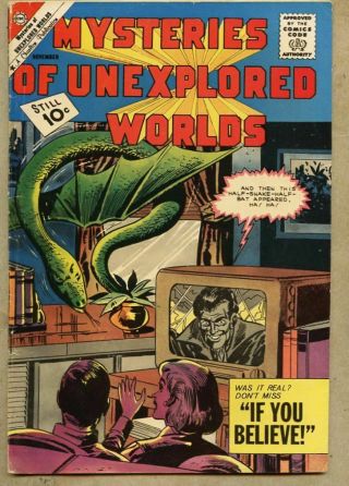 Mysteries Of Unexplored Worlds 27 - 1961 Fn 6.  0 Charlton Horror Sci - Fi