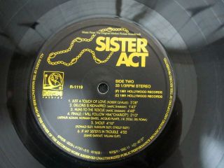 SISTER ACT OST 1992 KOREA VINYL LP WHOOPI GOLDBERG deloris & sisters ETTA JAMES 5