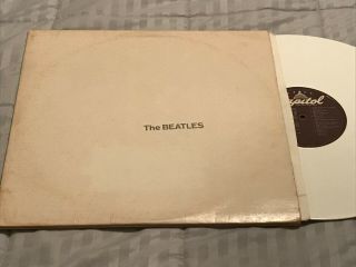 The Beatles White Album 2 Lp White Vinyl W/ Poster Capitol Sebx 11847 1978 Orig