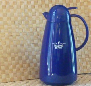 Thermal Maxwell House Cobalt Blue Stainless Coffee Carafe - -